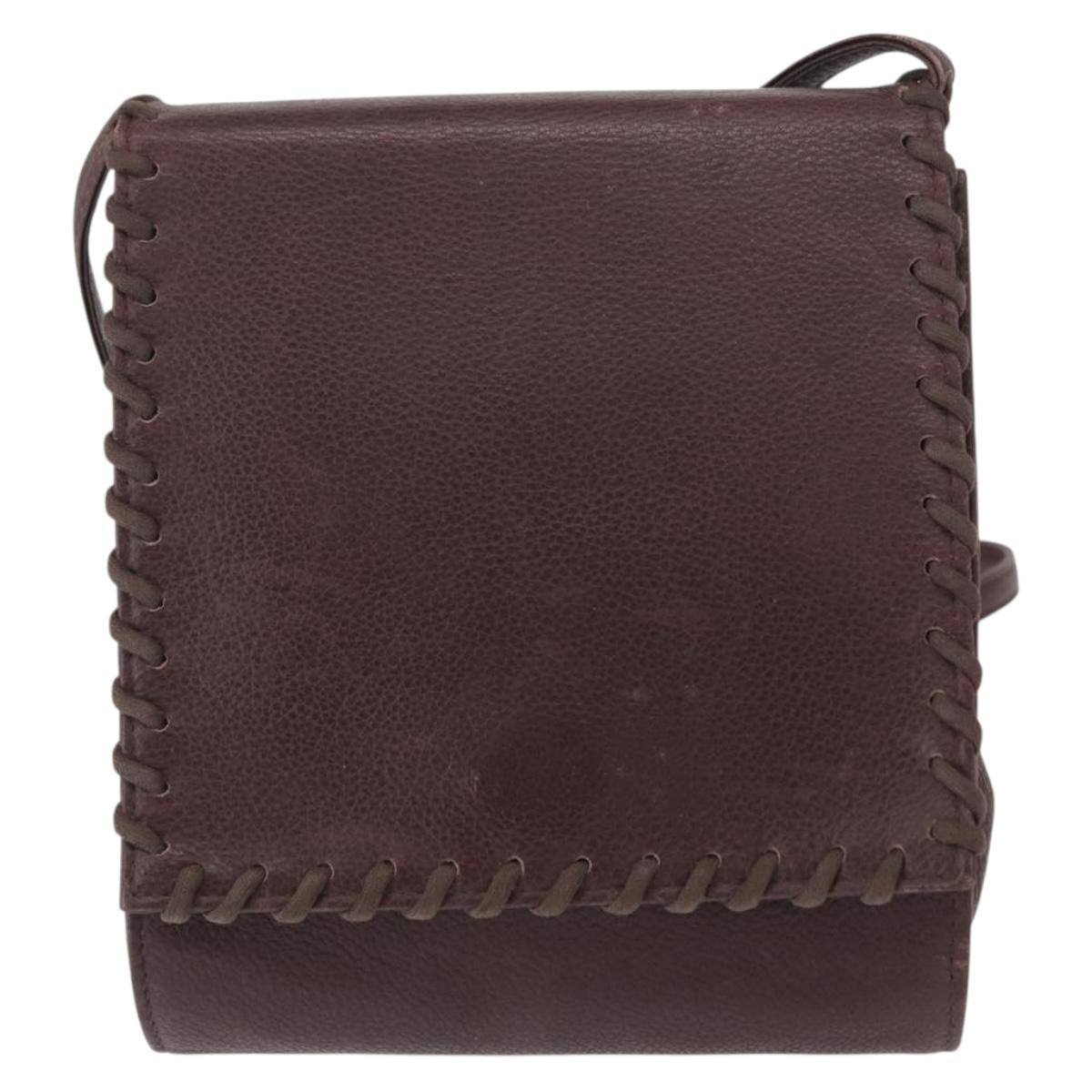 Saint Laurent Vintage Shoulder Bag Leather, PURPLE, LEATHER, Shoulder bag