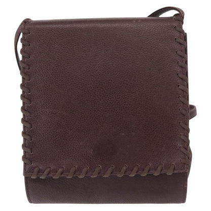 Saint Laurent Vintage Shoulder Bag Leather, PURPLE, LEATHER, Shoulder bag