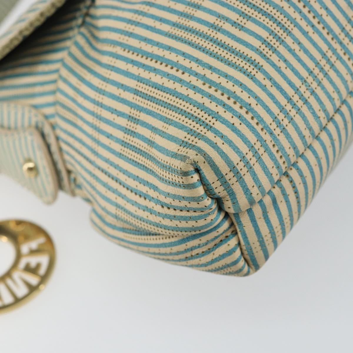 Fendi Chef Shoulder Bag Zucca Canvas, BLUE, CANVAS, Shoulder bag