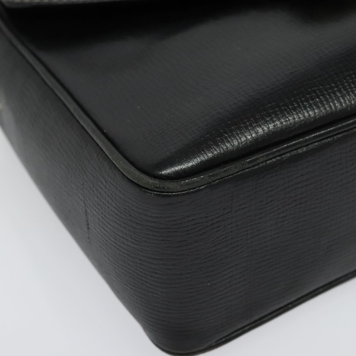 Celine Vintage Circle Logo Crossbody Bag Leather, BLACK, LEATHER, Crossbody bag