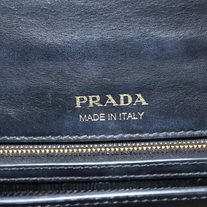 Prada Metal Ribbon Shoulder Bag City Calfskin, GRAY, LEATHER, Shoulder bag