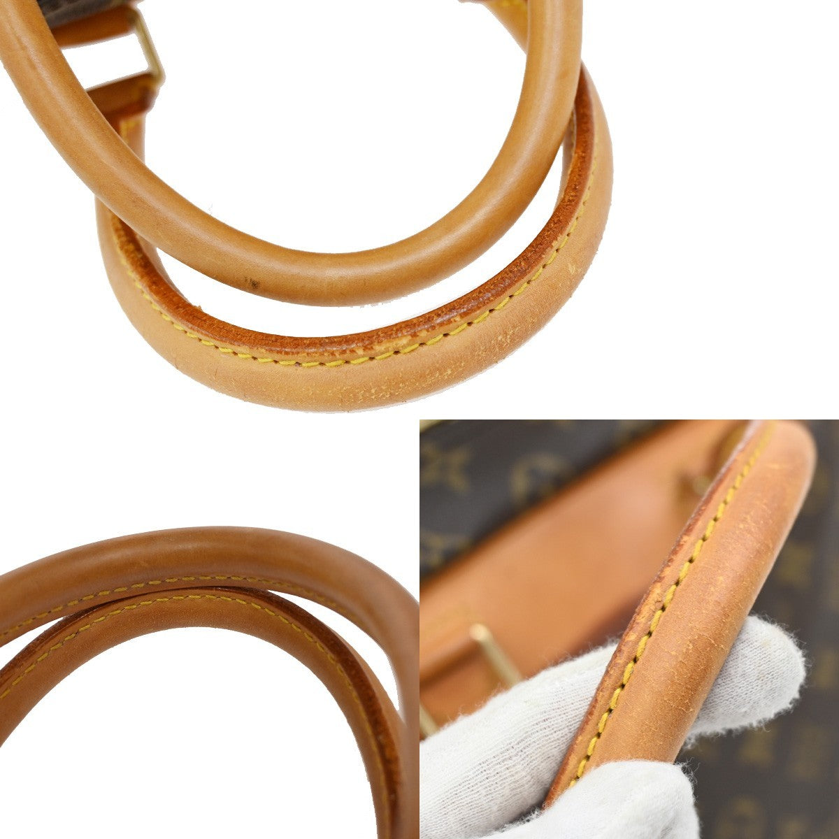 Louis Vuitton Deauville Handbag Monogram Canvas, BROWN, CANVAS, Handbag