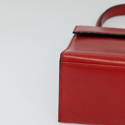 Celine Vintage Logo Top Handle Bag Leather, RED, LEATHER, Handbag