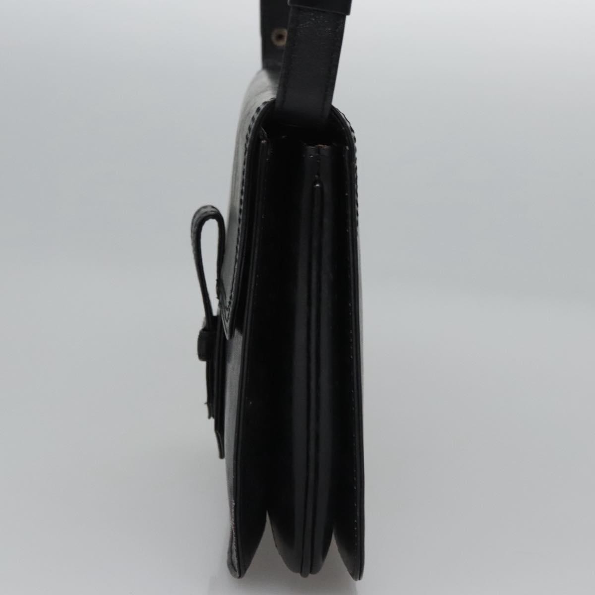 Saint Laurent Vintage Shoulder Bag Leather, BLACK, LEATHER, Shoulder bag