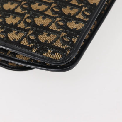 Christian Dior Vintage Trotter Shoulder Bag Canvas, NAVY, CANVAS, Shoulder bag