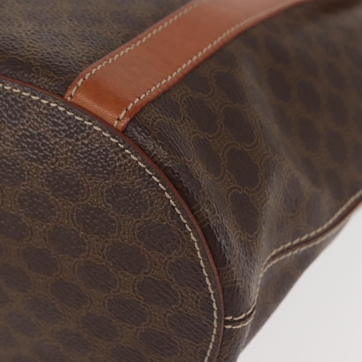 Celine Bucket Bag Triomphe Coated Canvas, BROWN, CANVAS, Tote bag