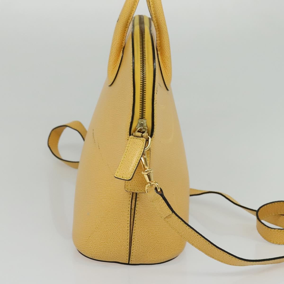 Celine Handbag Leather, YELLOW, LEATHER, Handbag