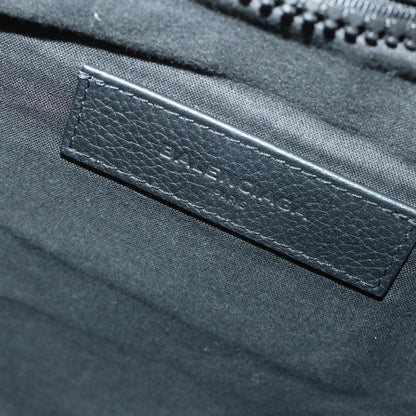 Balenciaga Flap Clutch Canvas with Leather, BLACK, CANVAS, Clutche & pouche