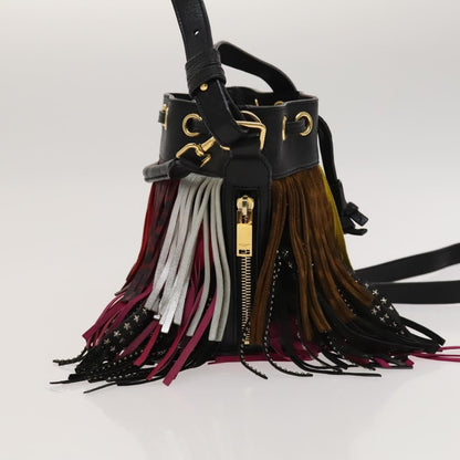 Saint Laurent Fringe Emmanuelle Bucket Bag Leather, MULTICOLOUR, LEATHER, Handbag