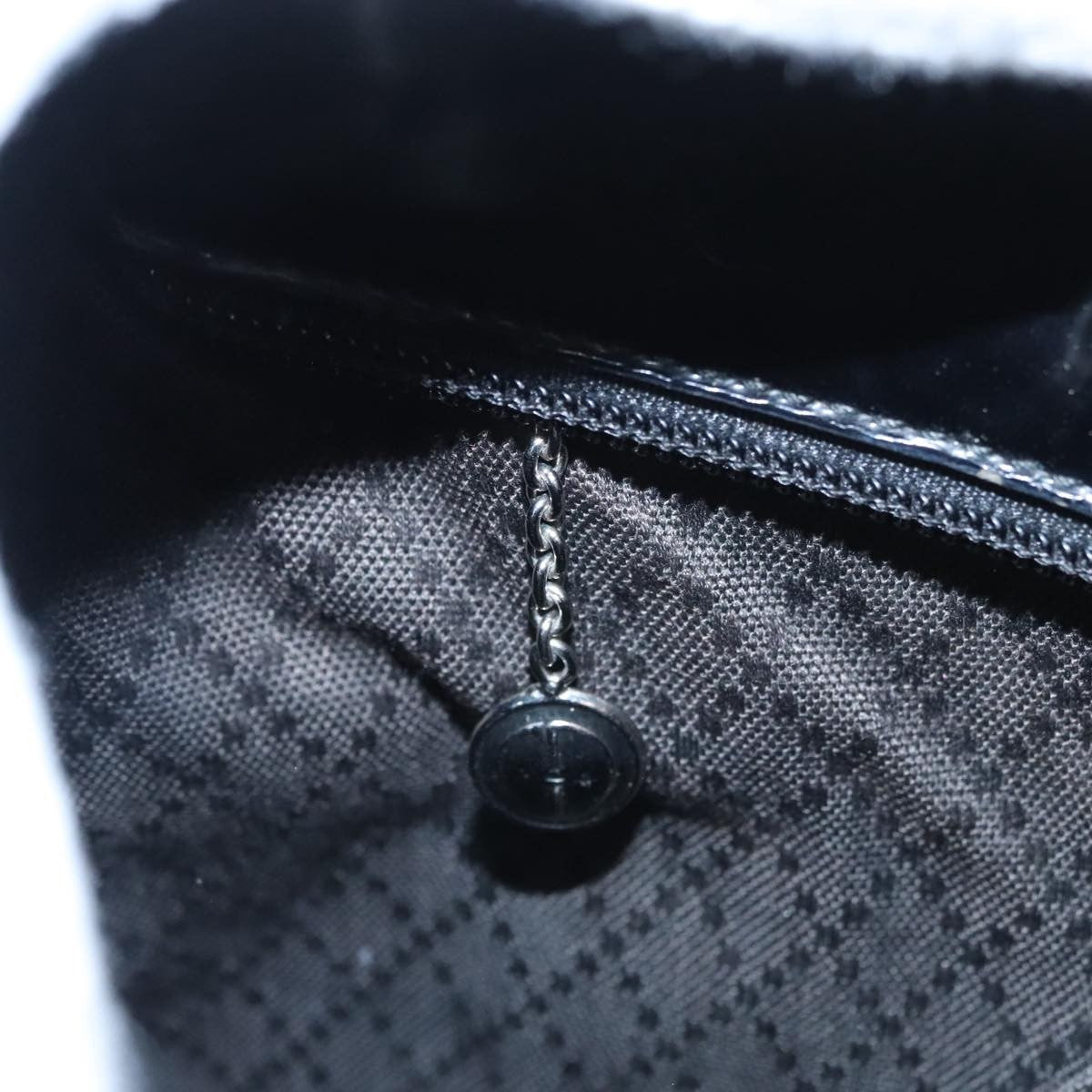 Gucci Vintage Bamboo Handle Tote Nylon, BLACK, NYLON, Tote bag