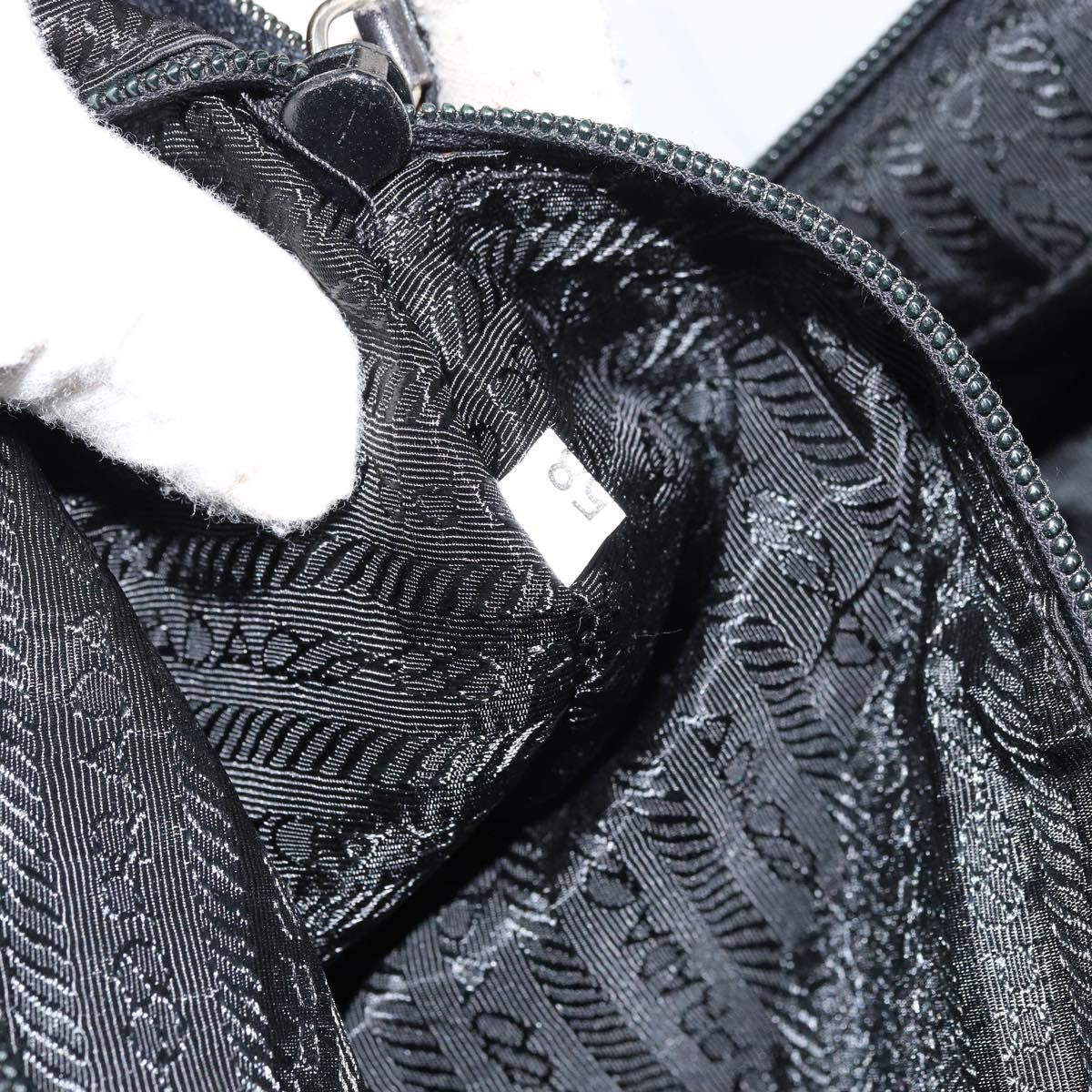 Prada Vintage Shoulder Bag Nylon and Leather, BLACK, NYLON, Shoulder bag