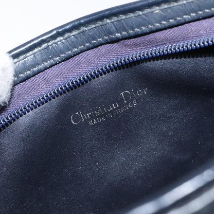 Christian Dior Vintage Trotter Shoulder Bag Canvas, NAVY, CANVAS, Shoulder bag