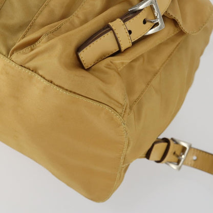 Prada Double Front Pocket Backpack Tessuto, BEIGE, NYLON, Backpack