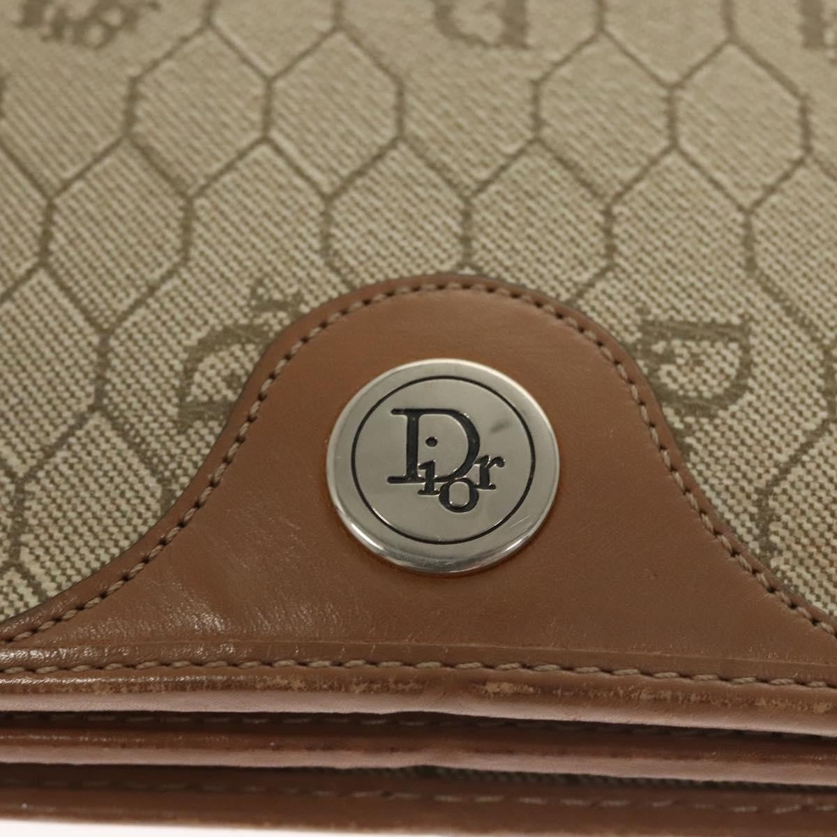 Christian Dior Vintage Honeycomb chain Canvas, BEIGE, CANVAS, Handbag