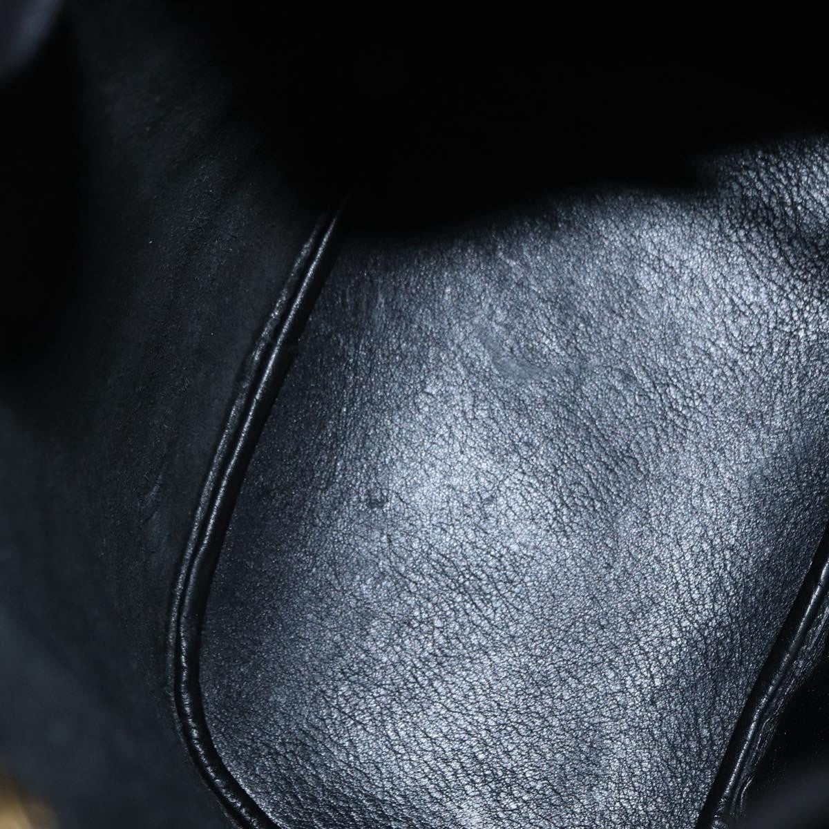 Gucci Vintage Bamboo Sling Backpack Leather, BLACK, LEATHER, Shoulder bag