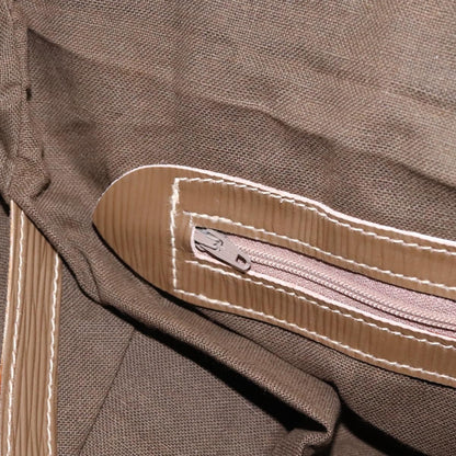 Fendi Boston Zucchino Coated Canvas, BEIGE, CANVAS, Travel bag