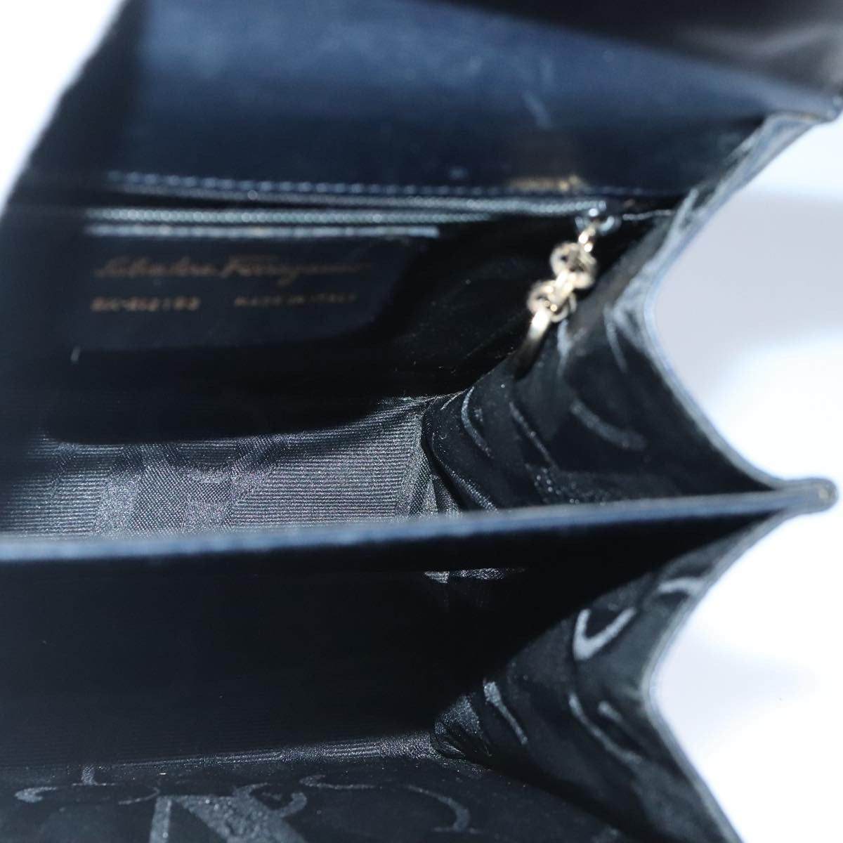 Salvatore Ferragamo Gancini Convertible Top Handle Bag Leather, NAVY, LEATHER, Handbag