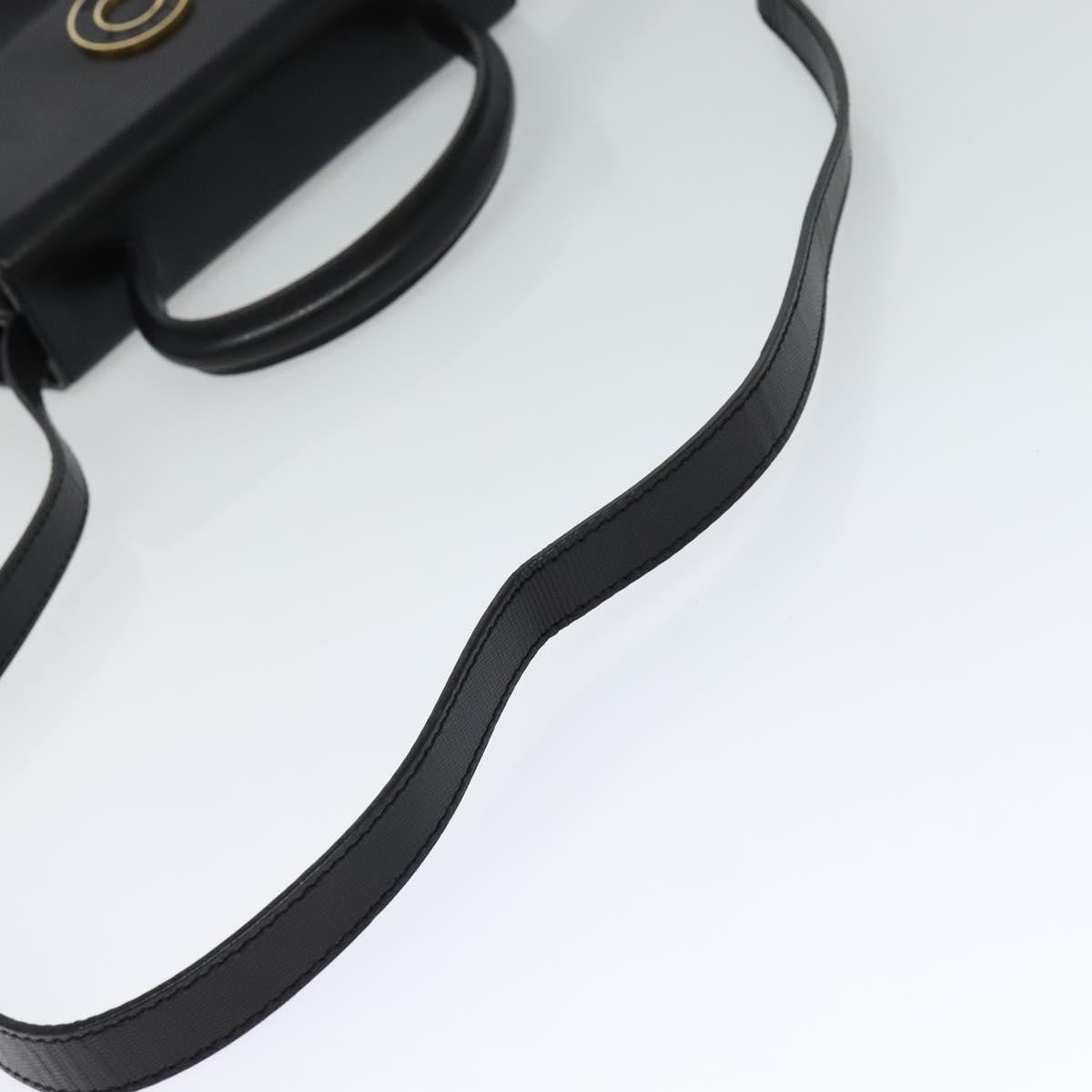 Celine Circle Logo Handbag Leather, BLACK, LEATHER, Handbag