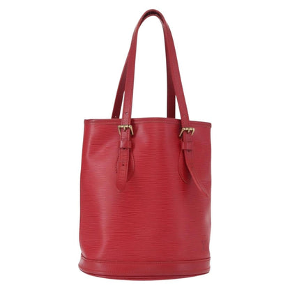 Louis Vuitton Bucket Bag Epi Leather, RED, LEATHER, Shoulder bag