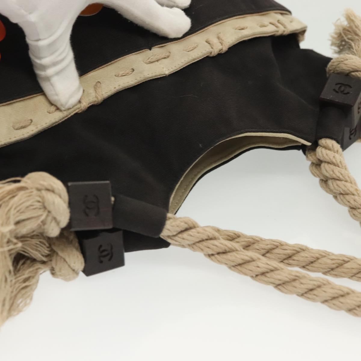 Chanel Camellia Flower Tote Canvas, BLACK, CANVAS, Tote bag