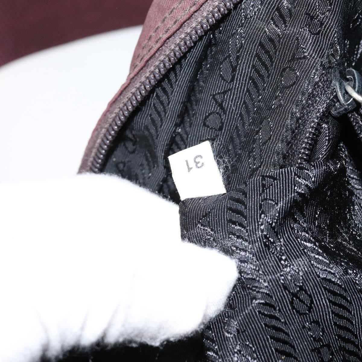 Prada Front Pocket Crossbody Bag Tessuto, BURGUNDY, NYLON, Shoulder bag