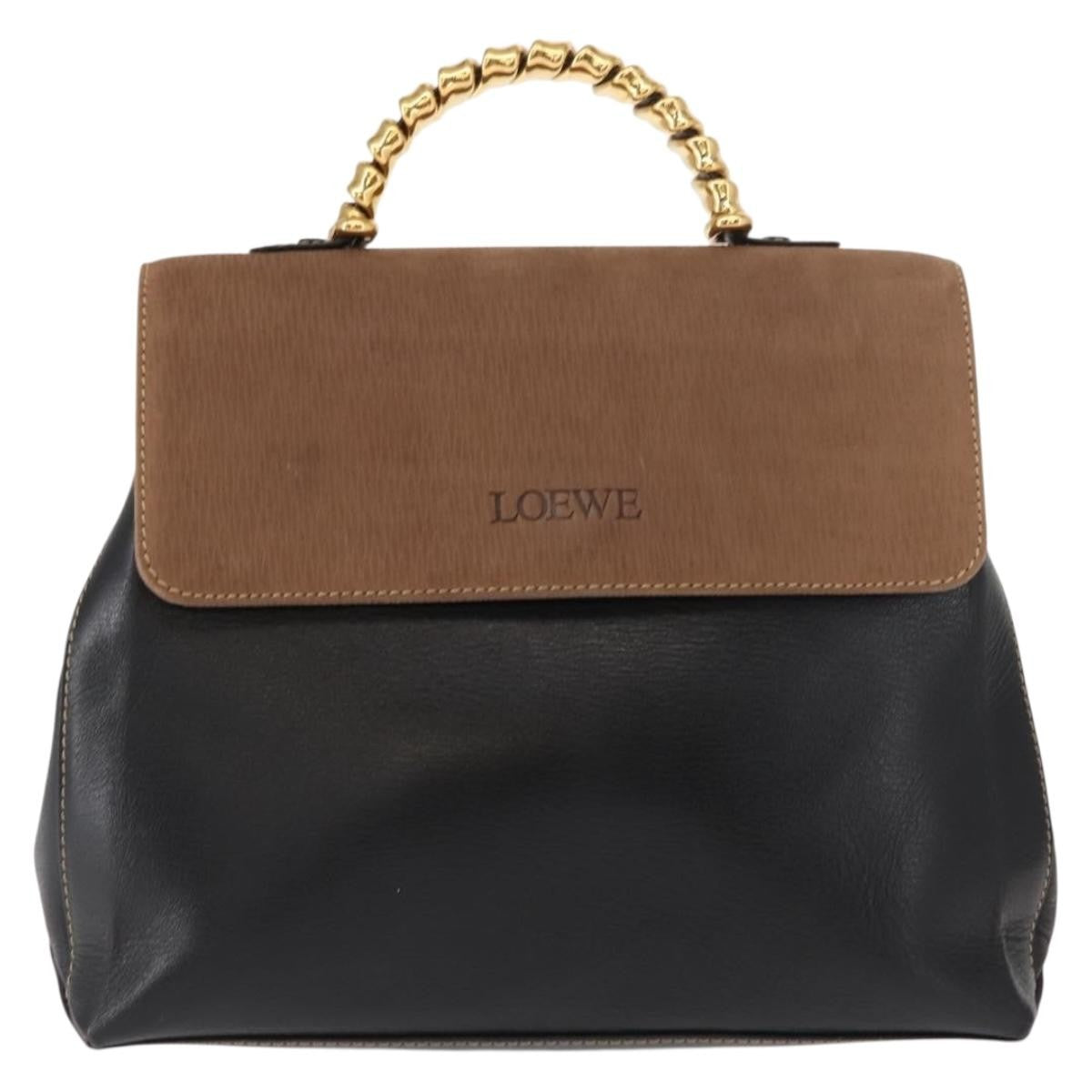Loewe Vintage Velazquez Top Handle Bag Leather, BROWN, LEATHER, Handbag