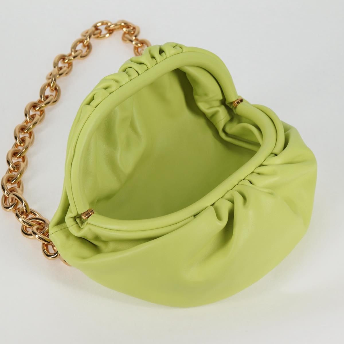 Bottega Veneta The Chain Pouch Leather, GREEN, LEATHER, Clutche & pouche