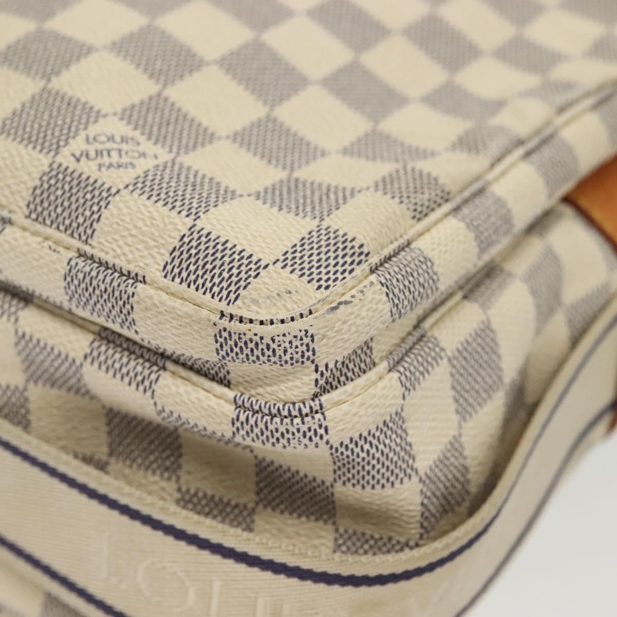 Louis Vuitton Naviglio Handbag Damier, WHITE, CANVAS, Shoulder bag