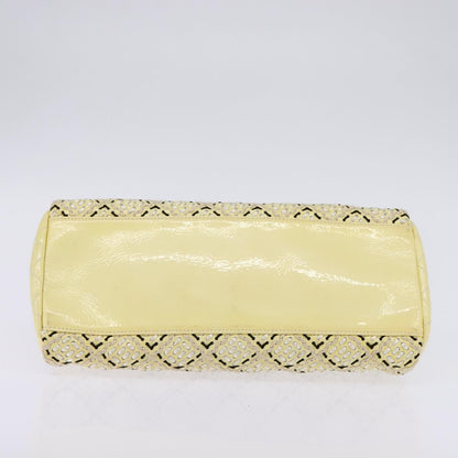 Chanel Just Mademoiselle Bag Woven Stitch Patent, BEIGE, PATENT_LEATHER, Handbag