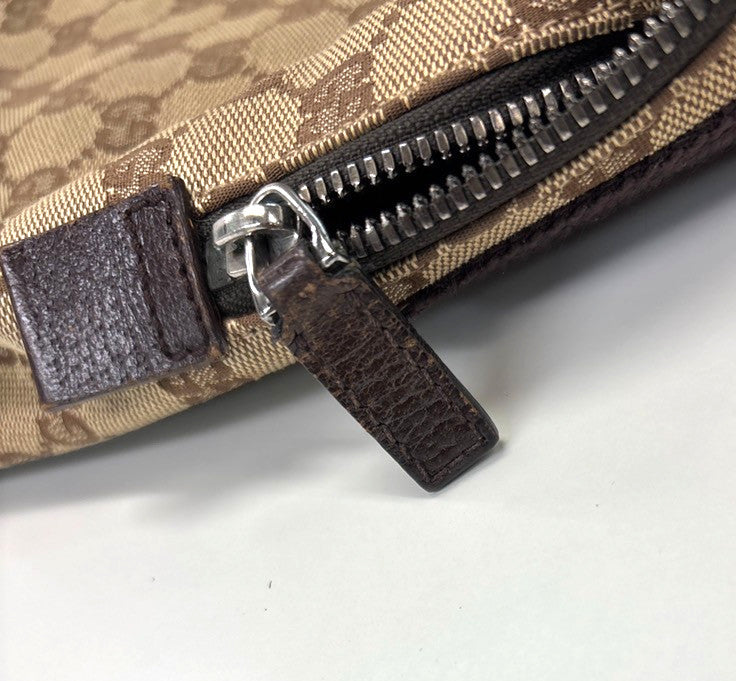 Gucci Vintage Front Pocket Flat Messenger GG Canvas, BEIGE, CANVAS, Shoulder bag