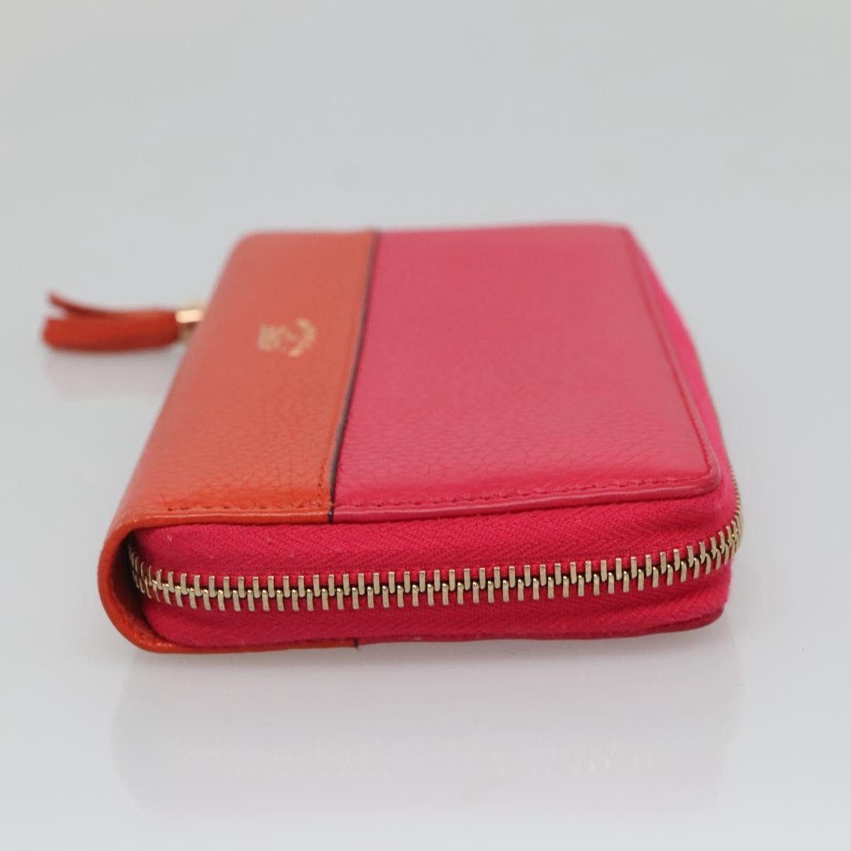 Gucci Bamboo Tassel Zip Wallet Leather, PINK, LEATHER, Wallets