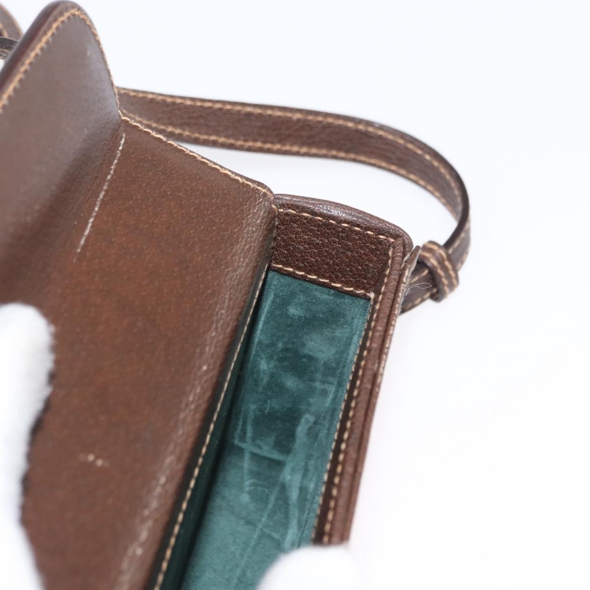 Gucci Cigarette case Shoulder bag Leather, BROWN, LEATHER, Clutche & pouche