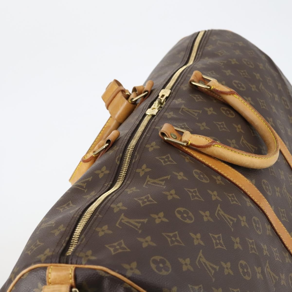 Louis Vuitton Keepall Bandouliere Bag Monogram Canvas, BROWN, CANVAS, Travel bag