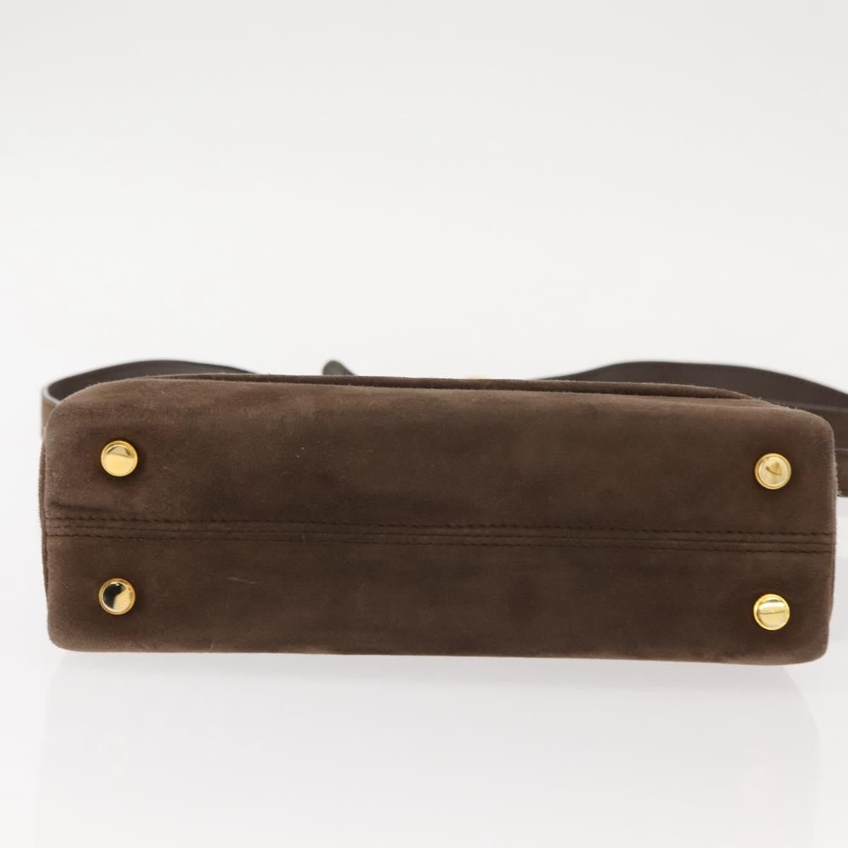 Salvatore Ferragamo Vintage Handbag Suede, BROWN, SUEDE, Handbag