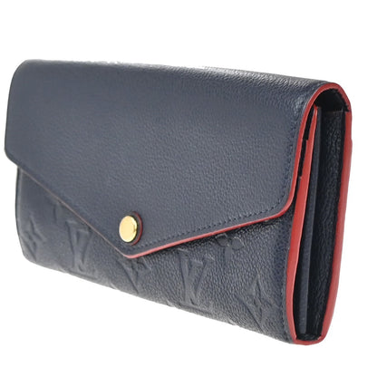 Louis Vuitton Sarah Wallet NM Monogram Empreinte Leather, BLUE, LEATHER, Wallets