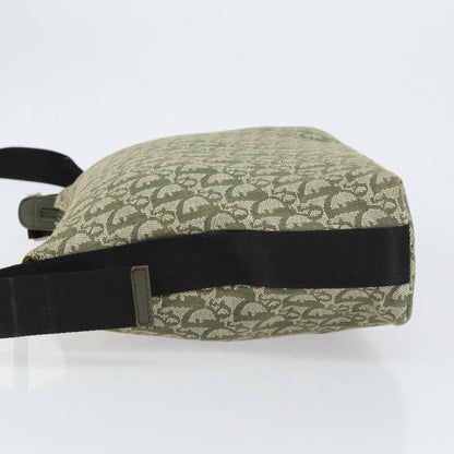 Christian Dior Vintage Trotter Shoulder Bag Canvas, GREEN, CANVAS, Shoulder bag