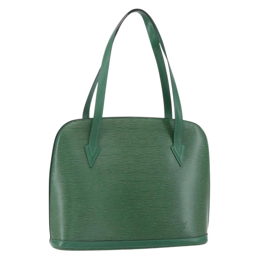 Louis Vuitton Lussac Handbag Epi Leather, GREEN, LEATHER, Shoulder bag