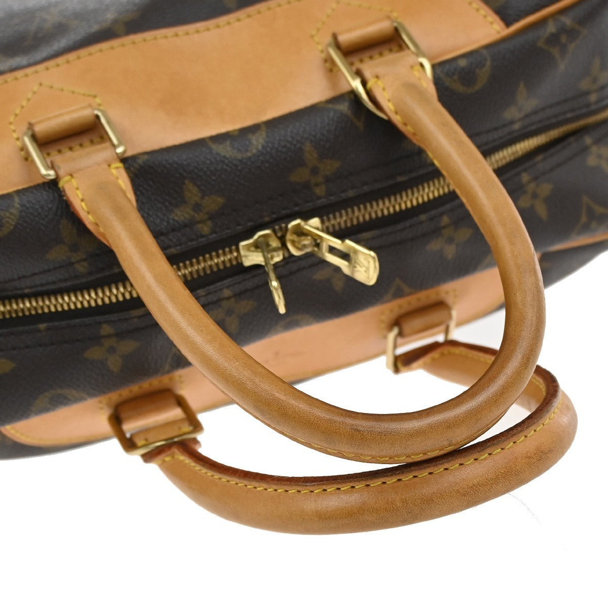 Louis Vuitton Deauville Handbag Monogram Canvas, BROWN, LEATHER, Handbag