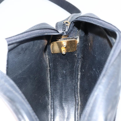 Christian Dior Vintage Shoulder Bag Leather, NAVY, LEATHER, Shoulder bag