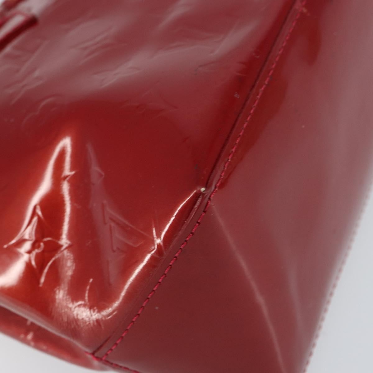 Louis Vuitton Wilshire Handbag Monogram Vernis, RED, PATENT_LEATHER, Handbag