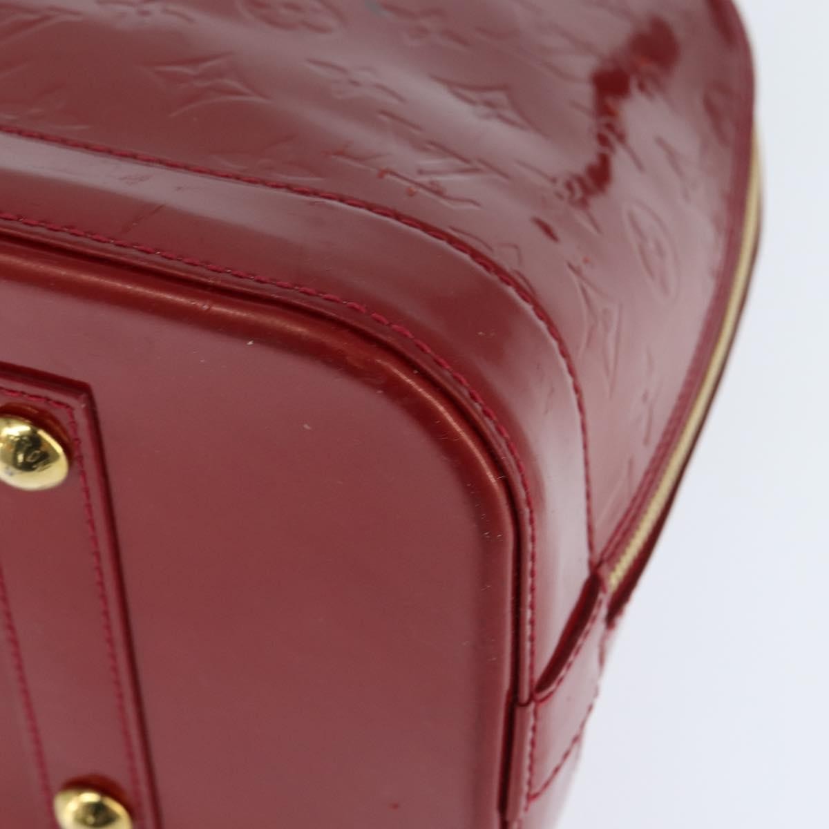 Louis Vuitton Alma Handbag Monogram Vernis, RED, PATENT_LEATHER, Handbag
