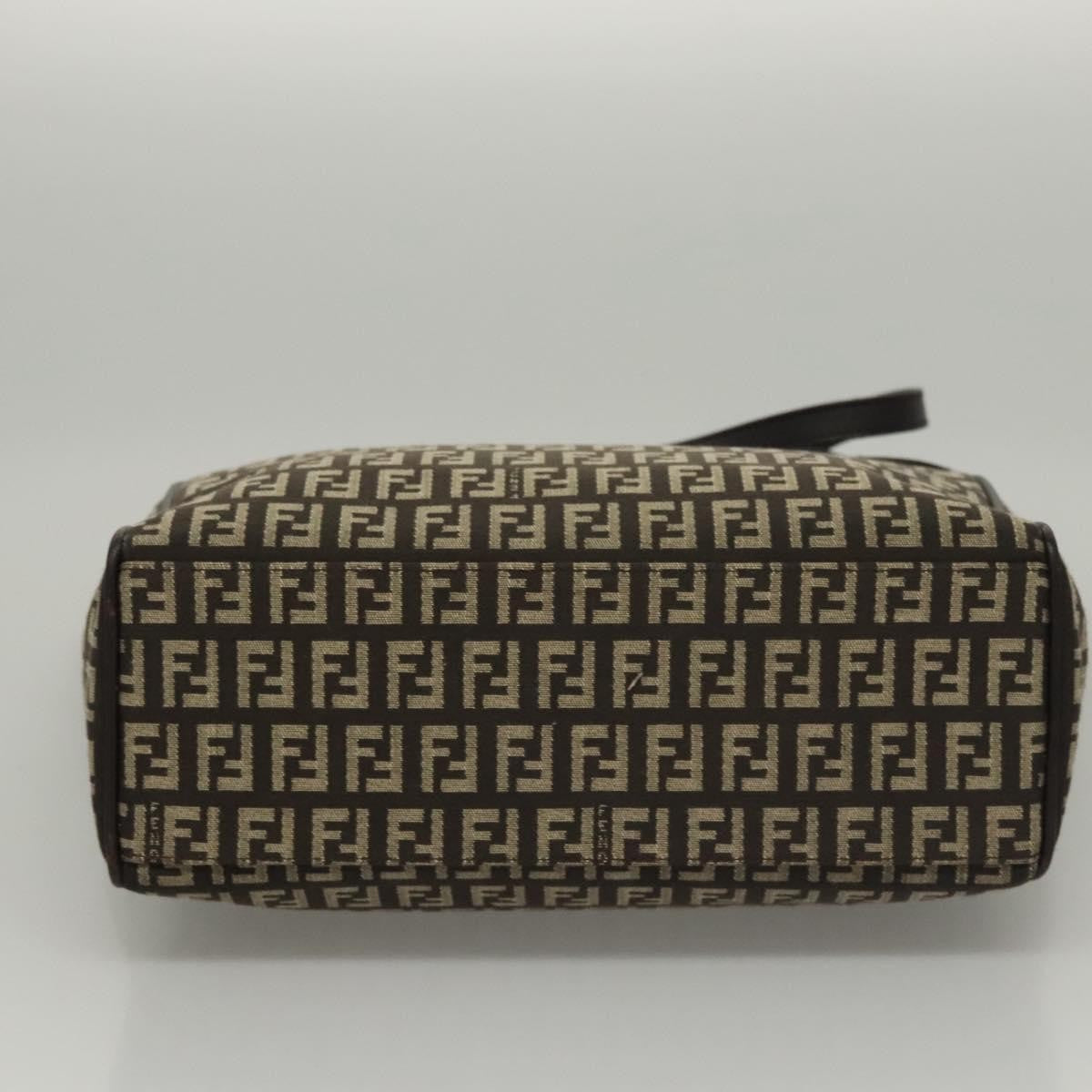 Fendi Vintage Flip Lock Tote Zucchino Canvas, BROWN, CANVAS, Tote bag