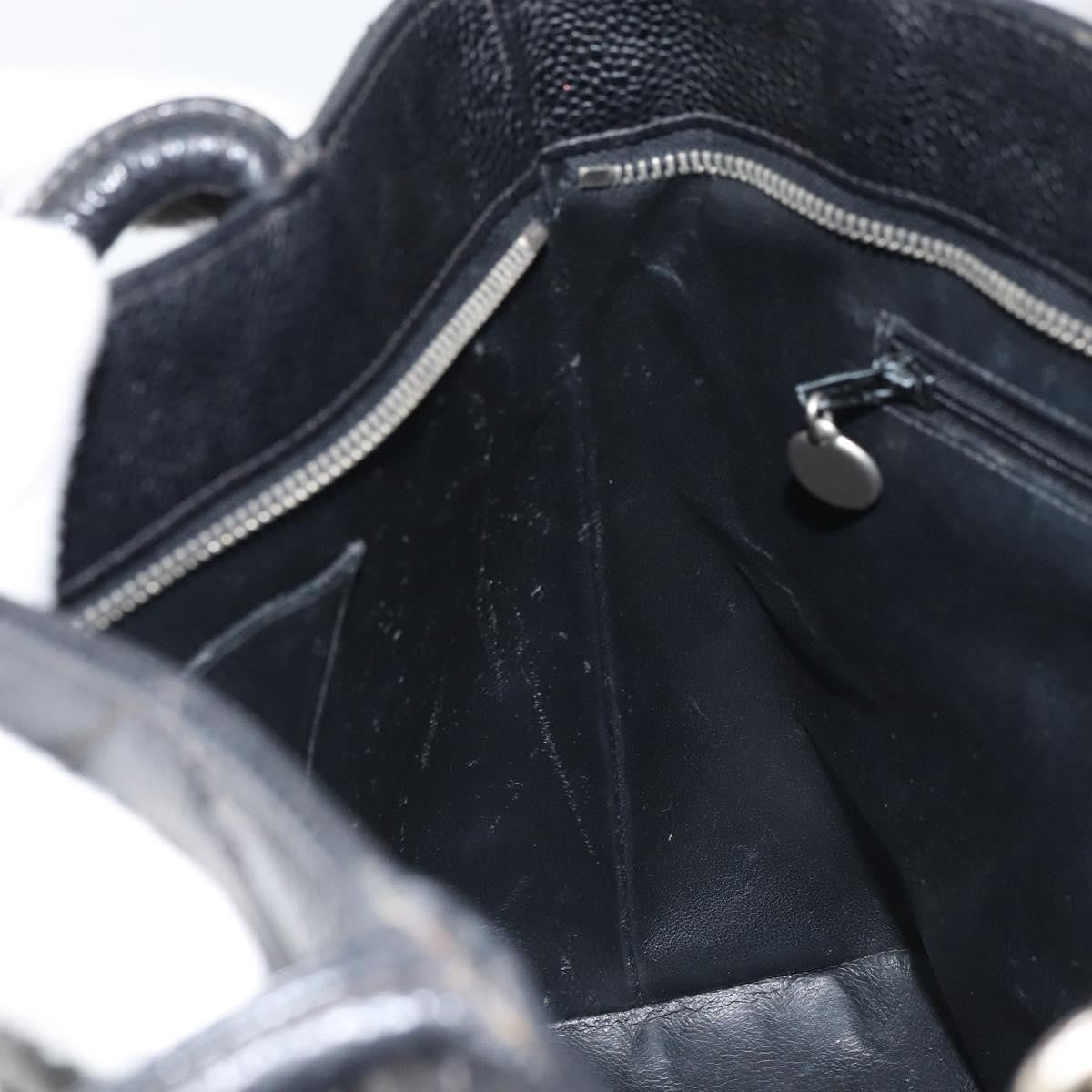 Chanel Medallion Tote Quilted Caviar, BLACK, LEATHER, Tote bag