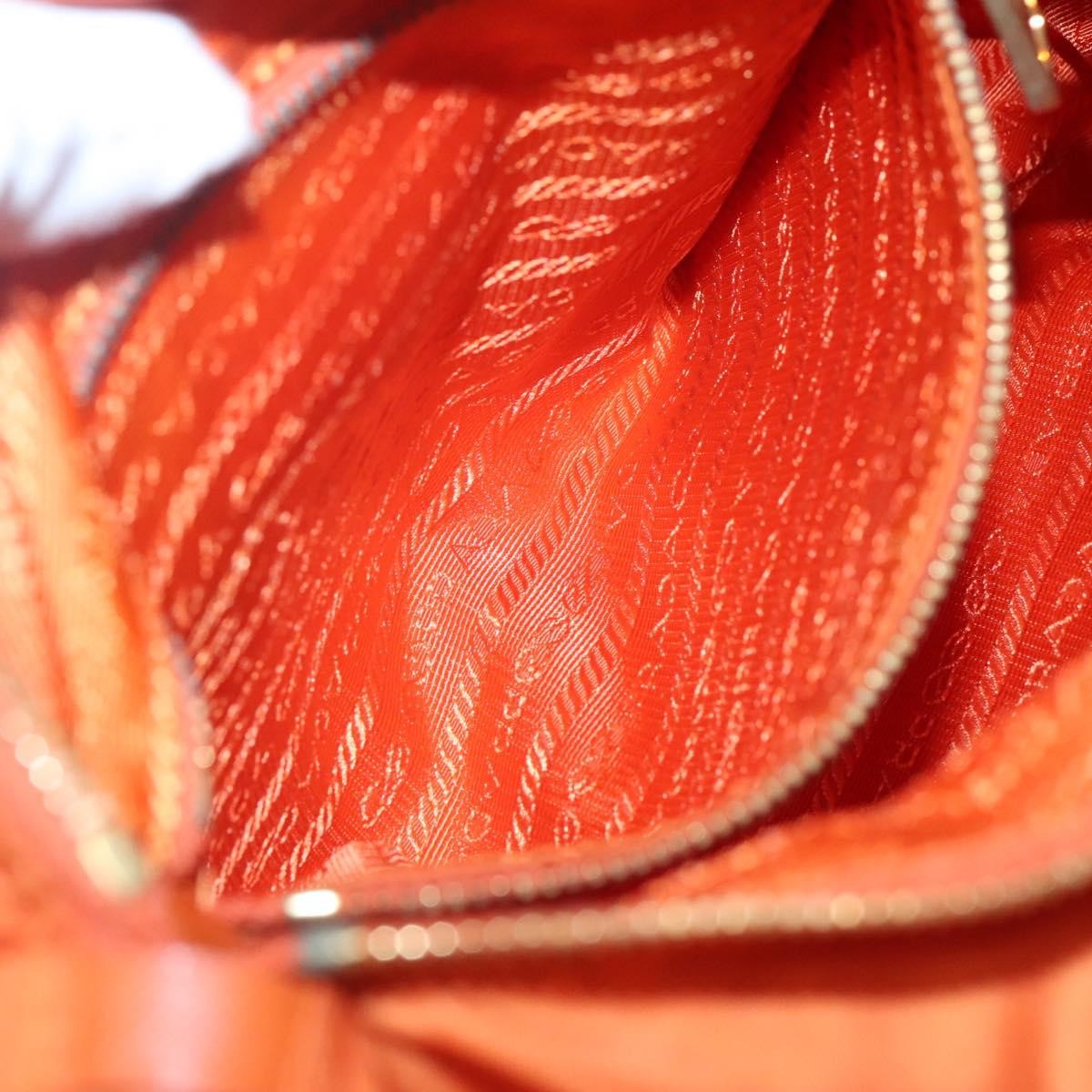 Prada Buckle Messenger Bag Tessuto, ORANGE, NYLON, Crossbody bag