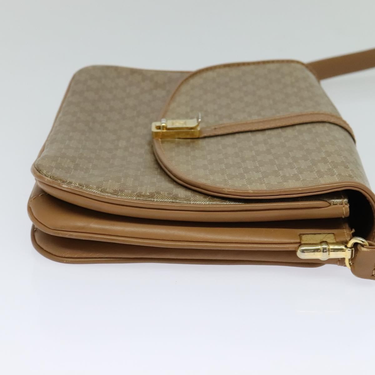 Celine Macadam Shoulder Bag PVC Leather, BEIGE, CANVAS, Shoulder bag