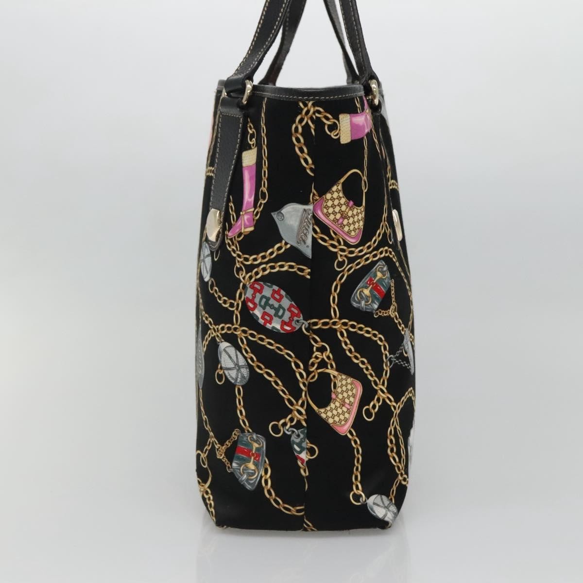 Gucci Charmy Tote Satin, BLACK, SATIN, Tote bag