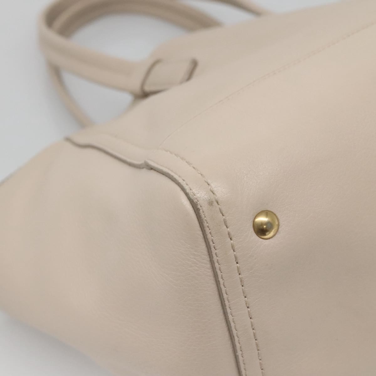 Salvatore Ferragamo Gancini Tote Leather, BEIGE, LEATHER, Tote bag