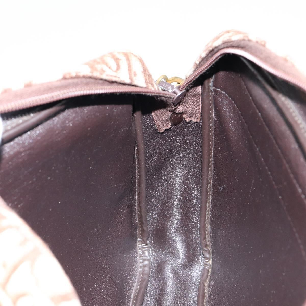 Christian Dior Vintage Trotter Crossbody Bag Diorissimo Coated Canvas, BROWN, CANVAS, Shoulder bag
