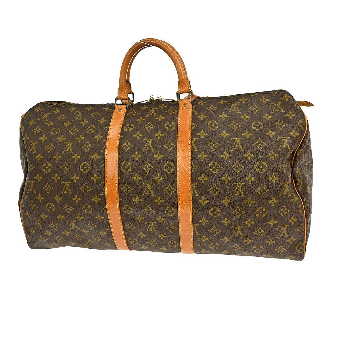 Louis Vuitton Keepall Bag Monogram Canvas, BROWN, CANVAS, Travel bag