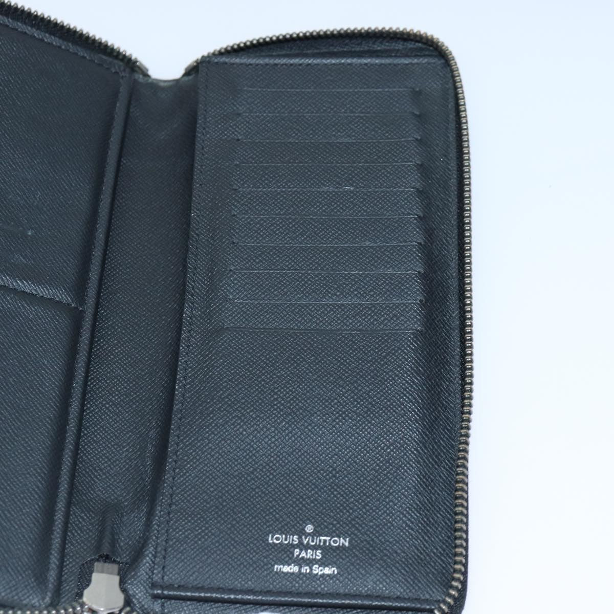 Louis Vuitton Zippy wallet vertical Taurillon Leather, BLACK, CANVAS, Wallets